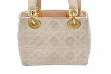 Load image into Gallery viewer, Christian Dior クリスチャンディオール レディディオール ミニ ハンドバッグ ベージュ系 鞄 ロゴ ゴールド金具 中古 50972