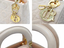 Load image into Gallery viewer, Christian Dior クリスチャンディオール レディディオール ミニ ハンドバッグ ベージュ系 鞄 ロゴ ゴールド金具 中古 50972