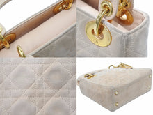 Load image into Gallery viewer, Christian Dior クリスチャンディオール レディディオール ミニ ハンドバッグ ベージュ系 鞄 ロゴ ゴールド金具 中古 50972