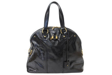 画像をギャラリービューアに読み込む, YVES SAINT LAURENT イヴ・サンローラン ハンドバッグ ミューズバッグ ゴールド金具 美品 中古 50977