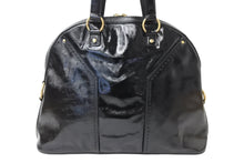 画像をギャラリービューアに読み込む, YVES SAINT LAURENT イヴ・サンローラン ハンドバッグ ミューズバッグ ゴールド金具 美品 中古 50977