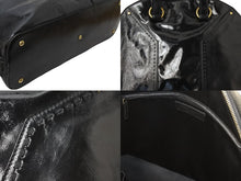 画像をギャラリービューアに読み込む, YVES SAINT LAURENT イヴ・サンローラン ハンドバッグ ミューズバッグ ゴールド金具 美品 中古 50977