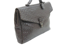 Load image into Gallery viewer, BOTTEGAVENETA ボッテガヴェネタ ハンドバッグ V46512040 イントレチャート ブラウン レザー シルバー金具 美品 中古 50999