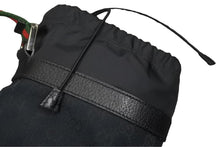 画像をギャラリービューアに読み込む, GUCCI グッチ ヨガマット 収納ケース 保存袋 ggキャンバス レザー キャンバス ナイロン ブラック レッド グリーン 美品 中古 51002