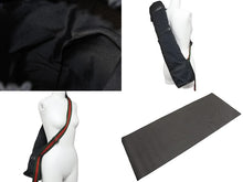 画像をギャラリービューアに読み込む, GUCCI グッチ ヨガマット 収納ケース 保存袋 ggキャンバス レザー キャンバス ナイロン ブラック レッド グリーン 美品 中古 51002