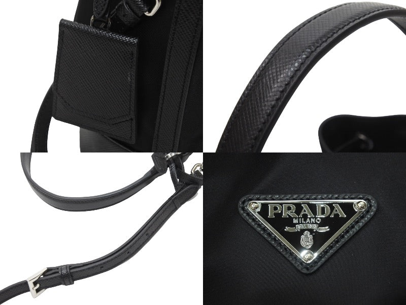 極美品 PRADA プラダ ナイロン ２WAY 巾着 ショルダーバッグ