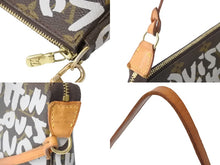 画像をギャラリービューアに読み込む, LouisVuitton ルイヴィトン モノグラムグラフィティ ポシェット ワンショルダーバッグ M92192 ブラウン ホワイト 美品 中古 51042