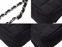 Load image into Gallery viewer, CHANEL シャネル マトラッセ チョコバー ショルダーバッグ 7番台 ココマーク ナイロン ブラック シルバー金具 美品 中古 51078