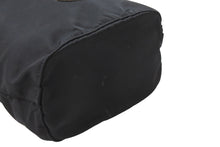 Load image into Gallery viewer, PRADA プラダ 巾着ポーチ ミニバッグ トライアングルロゴ イタリア製 ナイロン ブラック シルバー金具 美品 中古 51094