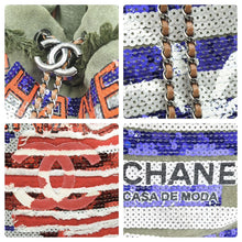 画像をギャラリービューアに読み込む, 極美品 CHANEL シャネル リュック デイパック バックパック トラベルバッグ 23番台 2016年 キャンバス スパンコール 中古 51096