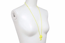 画像をギャラリービューアに読み込む, CHROME HEARTS クロムハーツ ネックレス・チョーカー CHクロス ボールチェーン ネオンイエロー2012年 美品 中古 51102