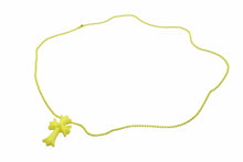 画像をギャラリービューアに読み込む, CHROME HEARTS クロムハーツ ネックレス・チョーカー CHクロス ボールチェーン ネオンイエロー2012年 美品 中古 51102