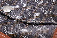 画像をギャラリービューアに読み込む, 新品同様 Goyard ゴヤール サンルイ ミニポーチ PVCコーティングキャンバス レザー ブラック ブラウン シルバー金具 中古 51108