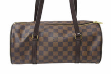 Load image into Gallery viewer, LOUIS VUITTON ルイ・ヴィトン ハンドバッグ パピオン PVCコーティングキャンバス ブラウン ゴールド金具 N51303 美品 中古 51114