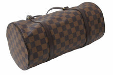 Load image into Gallery viewer, LOUIS VUITTON ルイ・ヴィトン ハンドバッグ パピオン PVCコーティングキャンバス ブラウン ゴールド金具 N51303 美品 中古 51114