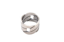 画像をギャラリービューアに読み込む, GUCCI グッチ Gチェーンモチーフリング 指輪 19号 シルバー925 ブランド刻印 メンズ 11g 美品 中古 51119