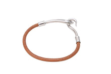 Load image into Gallery viewer, HERMES エルメス ジャンボ ブレスレット シルバー ブラウン 箱付き 美中古 中古 51121