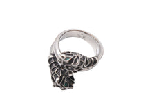 画像をギャラリービューアに読み込む, GUCCI グッチ タイガーリング 指輪 398971 09455 8133 19号 エイジングメタル スワロフスキー クリスタル シルバー 美品 中古 51122