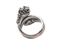 画像をギャラリービューアに読み込む, GUCCI グッチ タイガーリング 指輪 398971 09455 8133 19号 エイジングメタル スワロフスキー クリスタル シルバー 美品 中古 51122