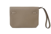 Load image into Gallery viewer, 新品同様 エルメス クラッチバッグ ケリーデペッシュ25 エトゥープ Z刻印 クラッチ シルバー金具 エプソン 中古 51122