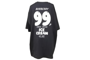 BURBERRY バーバリー 99P ICE CREAM プリント ロゴ 半袖Ｔシャツ ブラック 黒 トップス ホワイト 8071435 XL 美品 中古 51149
