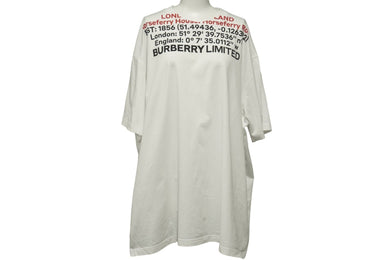 極美品 BURBERRY バーバリー ホースフェリープリント コットン オーバーサイズ 半袖Ｔシャツ ホワイト 8048323 XL 中古 51150
