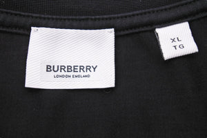 BURBERRY バーバリー ひし形 ロゴ プリント 半袖Ｔシャツ ブラック 黒 ホワイト 白 トップス 80201831 美品 XL 中古 51156