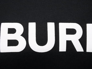 未使用品 BURBERRY バーバリー 半袖Ｔシャツ ロゴプリント オーバーサイズ 8055307 コットン ブラック サイズXL 中古 51159