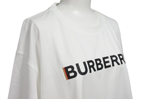 極美品 BURBERRY バーバリー 半袖Ｔシャツ メンズ 8053009 ロゴ ホワイト コットン サイズXL 中古 51161