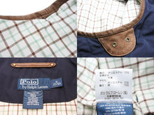 画像をギャラリービューアに読み込む, POLO RALPH LAUREN ポロラルフローレン スタンドカラー 裏チェック フロント刺繍デザイン 中綿 ベスト ネイビー 中古 51191