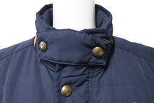 画像をギャラリービューアに読み込む, POLO RALPH LAUREN ポロラルフローレン スタンドカラー 裏チェック フロント刺繍デザイン 中綿 ベスト ネイビー 中古 51191