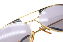 画像をギャラリービューアに読み込む, CASANOVA カサノヴァ サングラス 80s ヴィンテージ フォックス LC8 ゴールドフレーム GP ゴールド ブラック 美品 中古 51192