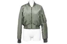 画像をギャラリービューアに読み込む, BALENCIAGA バレンシアガ ショート丈 MA-1 ボンバージャケット 460590 TTD03 カーキ レディース ナイロン サイズ46 美品 中古 51193