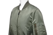 画像をギャラリービューアに読み込む, BALENCIAGA バレンシアガ ショート丈 MA-1 ボンバージャケット 460590 TTD03 カーキ レディース ナイロン サイズ46 美品 中古 51193