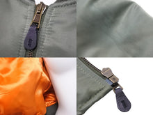 画像をギャラリービューアに読み込む, BALENCIAGA バレンシアガ ショート丈 MA-1 ボンバージャケット 460590 TTD03 カーキ レディース ナイロン サイズ46 美品 中古 51193