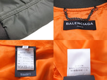 画像をギャラリービューアに読み込む, BALENCIAGA バレンシアガ ショート丈 MA-1 ボンバージャケット 460590 TTD03 カーキ レディース ナイロン サイズ46 美品 中古 51193