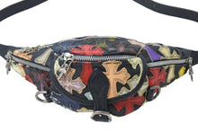 画像をギャラリービューアに読み込む, CHROMEHEARTS クロムハーツ SNAT PACK mini スナットパック マルチクロスパッチレザーウエストバッグ ブラック 美品 中古 51203
