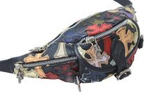 画像をギャラリービューアに読み込む, CHROMEHEARTS クロムハーツ SNAT PACK mini スナットパック マルチクロスパッチレザーウエストバッグ ブラック 美品 中古 51203