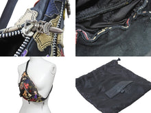 画像をギャラリービューアに読み込む, CHROMEHEARTS クロムハーツ SNAT PACK mini スナットパック マルチクロスパッチレザーウエストバッグ ブラック 美品 中古 51203