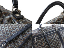 画像をギャラリービューアに読み込む, 極美品 GOYARD ゴヤール リュック デイパック サンレジェ バックバック PVC レザー ブラック ブラウン 中古 51217