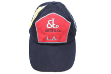 画像をギャラリービューアに読み込む, JACOB&amp;CO ジェイコブ キャップ メンズ 4タイムゾーン 刺繡 ブラック コットン サイズ57CM 美品 中古 51227