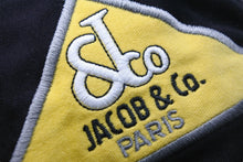 画像をギャラリービューアに読み込む, JACOB&amp;CO ジェイコブ キャップ メンズ 4タイムゾーン 刺繡 ブラック コットン サイズ57CM 美品 中古 51227