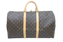 画像をギャラリービューアに読み込む, LOUIS VUITTON ルイ・ヴィトン ボストンバッグ トラベルバッグ M41426 キーポル 50 モノグラム ブラウン ゴールド 美品 中古 51261
