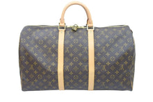 画像をギャラリービューアに読み込む, LOUIS VUITTON ルイ・ヴィトン ボストンバッグ トラベルバッグ M41426 キーポル 50 モノグラム ブラウン ゴールド 美品 中古 51261