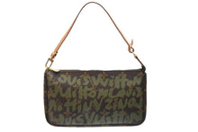 画像をギャラリービューアに読み込む, LOUIS VUITTON ルイヴィトン ハンドバッグ ポシェットアクセソワール グラフィティ AR0051 PVC ブラウン 美品 中古 51276