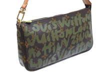 画像をギャラリービューアに読み込む, LOUIS VUITTON ルイヴィトン ハンドバッグ ポシェットアクセソワール グラフィティ AR0051 PVC ブラウン 美品 中古 51276