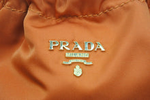 Load image into Gallery viewer, 極美品 PRADA プラダ ミニバッグ ポーチ オレンジ ナイロン レザー ゴールド金具 イタリア製 中古 51288