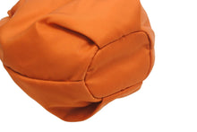 Load image into Gallery viewer, 極美品 PRADA プラダ ミニバッグ ポーチ オレンジ ナイロン レザー ゴールド金具 イタリア製 中古 51288