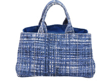 Load image into Gallery viewer, PRADA プラダ トートバッグ ハンドバッグ B1872B CANAPA STAMPATA カナパ ブルー ゴールド金具 良品 中古 51290