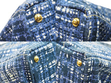 Load image into Gallery viewer, PRADA プラダ トートバッグ ハンドバッグ B1872B CANAPA STAMPATA カナパ ブルー ゴールド金具 良品 中古 51290